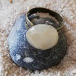 BAGUE BLANCHE MARBREE